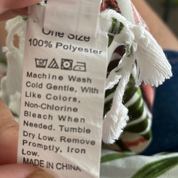 Shein Tropical Print Wrap Scarf - Picture 6 of 6